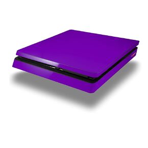 Vinyl Decal Skin Wrap compatible with Sony PlayStation 4 Slim Console Solids Collection Purple (PS4 NOT INCLUDED)