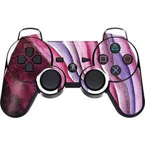 Skinit Decal Gaming Skin for PS3 Dual Shock Wireless Controller - Originally Designed Plum Watercolor Geode Design