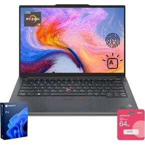 Lenovo ThinkPad E14 Gen 6 Laptop | 14" WUXGA | AMD Ryzen 7 7735U | Fingerprint | Backlit Keyboard | HDMI | Wi-Fi 6 | Windows 11 Pro | Bundle with ADATA 64GB USB Flash Drive (16GB RAM | 512GB SSD)