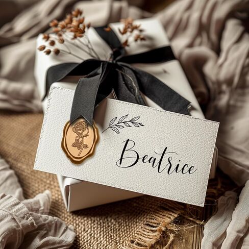 UNIQOOO Wax Seal Stickers - Rose Oval Wedding Invitation Envelope Seal Stickers, 50 Pcs Self- Adhesive Antique Gold Stickers, Perfect for Invitation, Christmas, Gift Wrapping, Party in Kuwait