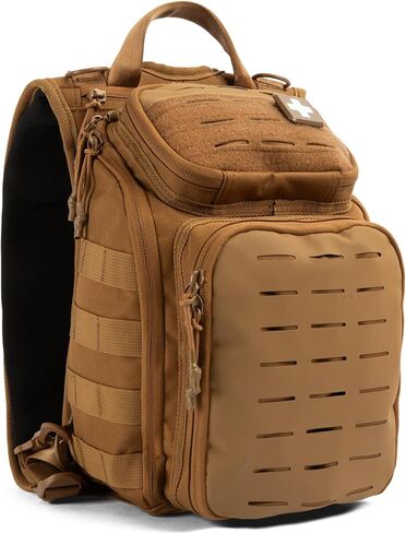 Medy Medic the Recon Standard Emergency Medical Kit - Essentials & Supplies Aides Lats Survival | يجب أن يكون من أجل أي منزل أو سيارة أو سفر أو مكتب أو عمل - Coyote in Kuwait