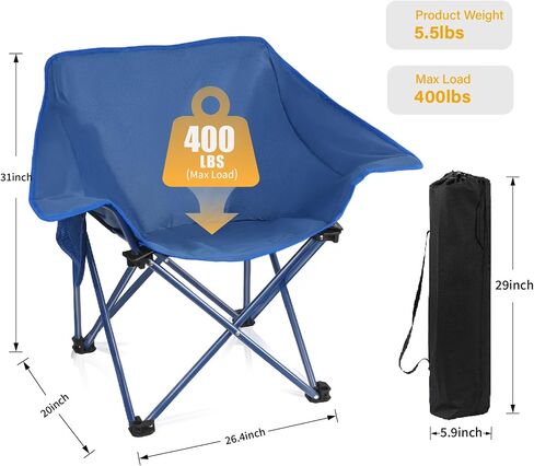 4 Pack Portable Camping Chair Compact Collapsible Outdoor Folding Sports Chairs for Adults Heavy Duty Camp Sporting Events Park Lawn 400 Lbs Black Black in Saudi Arabia