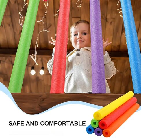 6 Pcs Swim Pool Noodles 27.5 Inch Hollow Swimming Pool Noodle Bulk Tube Pipe Wrap Insulation for Swimming Floating Craft Projects Padding Bumper(Multicolor) in Saudi Arabia