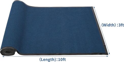 Commercial-Grade Entrance Mat 3x10Ft Indoor Outdoor Black Smoke Floor Mat Heavy Duty Rubber-Backed Striped Brush Step Entrance Mat for Hallway,Kitchen,Home,High Traffic Area (Brown-Striped) in Saudi Arabia