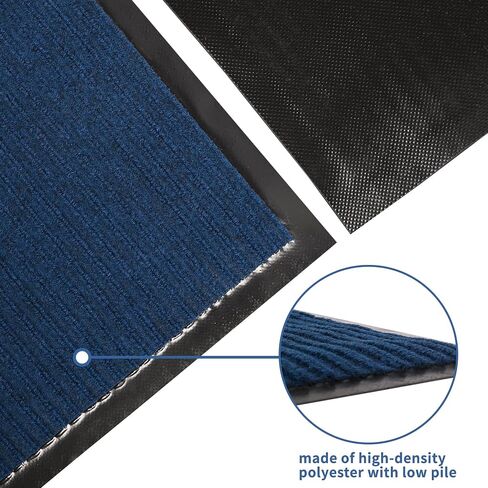 Commercial-Grade Entrance Mat 3x10Ft Indoor Outdoor Black Smoke Floor Mat Heavy Duty Rubber-Backed Striped Brush Step Entrance Mat for Hallway,Kitchen,Home,High Traffic Area (Brown-Striped) in Saudi Arabia
