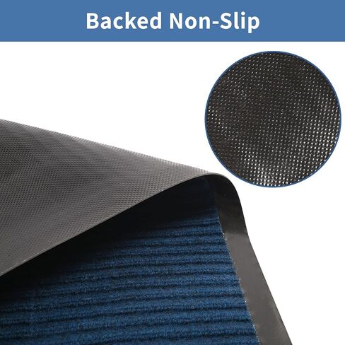 Commercial-Grade Entrance Mat 3x10Ft Indoor Outdoor Black Smoke Floor Mat Heavy Duty Rubber-Backed Striped Brush Step Entrance Mat for Hallway,Kitchen,Home,High Traffic Area (Brown-Striped) in Saudi Arabia