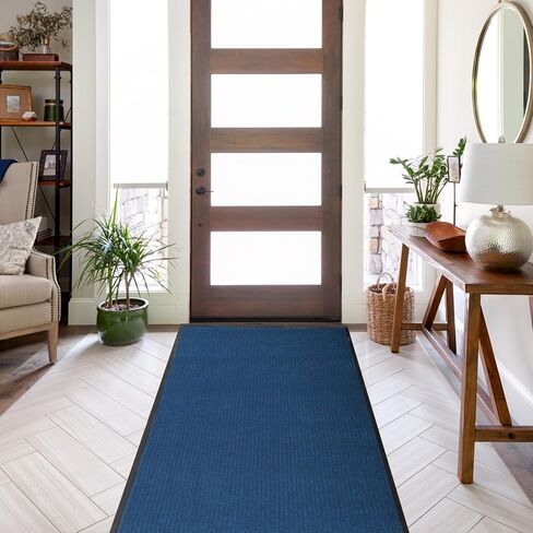 Commercial-Grade Entrance Mat 3x10Ft Indoor Outdoor Black Smoke Floor Mat Heavy Duty Rubber-Backed Striped Brush Step Entrance Mat for Hallway,Kitchen,Home,High Traffic Area (Brown-Striped) in Saudi Arabia