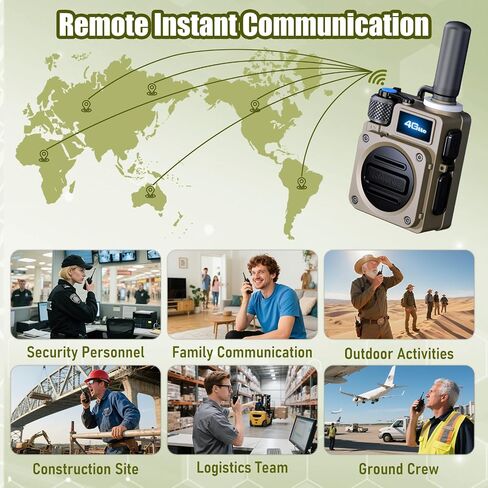 2PCS 4G Walkie Talkie للبالغين ، 4G المدى 4G 1000 ميل قابلة لإعادة الشحن في اتجاهين لمدة 3 أيام من وقت تشغيل البطارية مثالية للمشي لمسافات طويلة ، والتخييم ، واستخدام الطوارئ في الهواء الطلق في الهواء الطلق (بطاقة SIM) in Kuwait