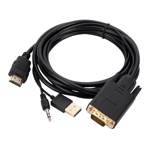 محول كابل متوافق مع HDMI من 1.8 متر مع مزود طاقة USB 3.5 مم 1080 بكسل إلى كابل HDMI لجهاز عرض مربع تلفزيون الكمبيوتر الشخصي in Saudi Arabia