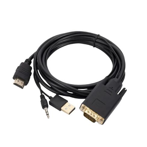 محول كابل متوافق مع HDMI من 1.8 متر مع مزود طاقة USB 3.5 مم 1080 بكسل إلى كابل HDMI لجهاز عرض مربع تلفزيون الكمبيوتر الشخصي in Saudi Arabia