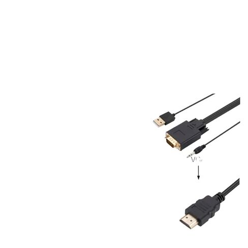 محول كابل متوافق مع HDMI من 1.8 متر مع مزود طاقة USB 3.5 مم 1080 بكسل إلى كابل HDMI لجهاز عرض مربع تلفزيون الكمبيوتر الشخصي in Saudi Arabia