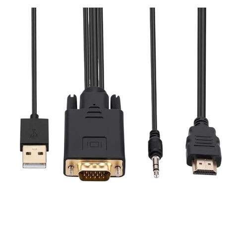 محول كابل متوافق مع HDMI من 1.8 متر مع مزود طاقة USB 3.5 مم 1080 بكسل إلى كابل HDMI لجهاز عرض مربع تلفزيون الكمبيوتر الشخصي in Saudi Arabia