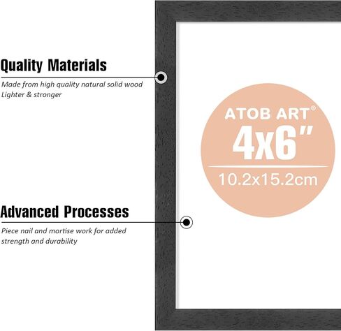 ATOBART 8x10 OAK إطار صور من الخشب الطبيعي، 2 حزمة إطارات صور من الزجاج الحقيقي معرض للتعليق على الحائط الأمامي للجدار وعرض الطاولة، مجموعة من 2 in Kuwait