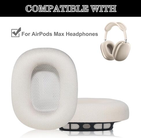 Aiivioll تم ترقيته AirPods Max Max Ear Cushions استبدال أذن للـ AirPods Max （2024） سماعات الرأس ، وسادات الأذن النسيج الشبكية مع رغوة الذاكرة ومغناطيس للـ AirPods Max (Max (Max) in Kuwait