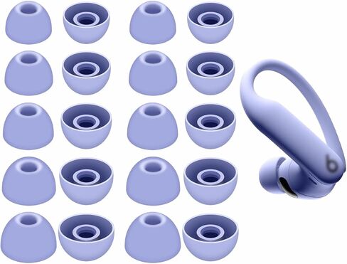 10 Pairs Powerbeats Pro 2 Ear Tips Set, XS/S/M/L/XL 5 Size Replacement Flexible Silicone Comfortable Fit in Case Eartips Earbuds with Storage Case for Powerbeats Pro 2nd - Hyper Purple in Kuwait