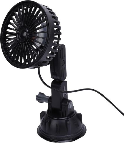 Aramox Car Fans USB Suction Cup Fan 3 Speed Air Circulation Fan 360 Degree Adjustable Cooling Fan for Car Truck Van SUV RV (Short) in Saudi Arabia