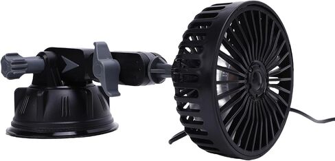Aramox Car Fans USB Suction Cup Fan 3 Speed Air Circulation Fan 360 Degree Adjustable Cooling Fan for Car Truck Van SUV RV (Short) in Saudi Arabia