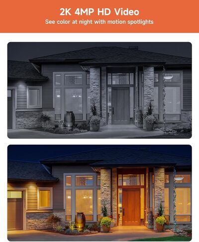 yeewise [Add-on Camera] Wire-Free Home Security Camera, Wireless Solar Security Camera Outdoor, Battery/Solar Powered, 365-Day Non-Stop Power, 100% Wireless, 2K 4MP Super HD, Requires NVR to Work in Kuwait