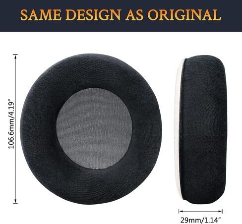 SOULWIT Velour Professional Replacement Earpads Cushions for AKG K701, K702, Q701, Q702, K601, K612, K712 Headphones, Ear Pads with Softer Velour, High-Density Foam - Black in Saudi Arabia