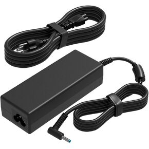 65W 45W Smart Blue Tip for HP Envy & Elitebook & Pavilion & ProBook & Stream & Notebook & Spectre 13 & Chromebook 11 14 & Zbook 14u 15u Laptop Computer Replacement Power Supply Adapter Cord Cable