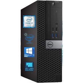 Dell Optiplex 7040 SFF Desktop PC, Intel Quad-Core i7-6700 4.0 GHz, 32GB RAM, 256GB NVMe SSD, HD Graphics 530 4K, DisplayPort, HDMI, AC Wi-Fi, Bluetooth - Windows 10 Pro (Renewed)