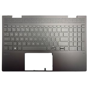 LTPRPTS Replacement Laptop Upper Case Palmrest Backlit Keyboard Assembly Part for HP 15-EE 15M-EE0013 15M-EE L93119-001 Black