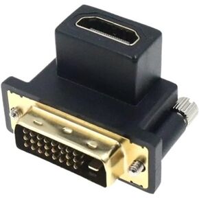 Elbow 24k Plated pl-UG Male to Female Converter 1080P for HDTV Projector Monito DVI 24+1 to HDMI-Compatible Adapter Cables(AF DVIM S)