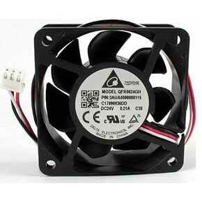QFR0624GH Delta 24V 60mm Fan, 24V 0.21A 6025 3-pin Inverter Cooling Fan