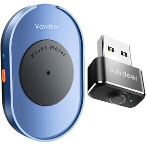Vaydeer Undetectable Mouse Mover M4 ＆ Metal Mini Mouse Jiggler, T3s Mouse Mover, Noiseless, Simulates Realistic Mouse Movement, Driver-Free,Keeps PC Active