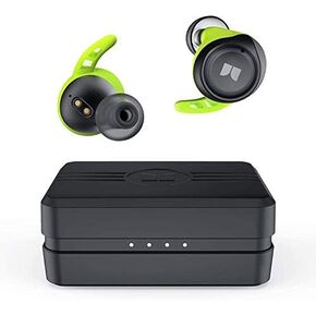 Monster Champion Wireless Earbuds, IPX8 Waterproof Sports Headphones with aptX Deep Bass, CVC 8.0 Call Noise Cancellation, Bluetooth 5.0, Type C Fast Charge, 100Hrs Charging Case
