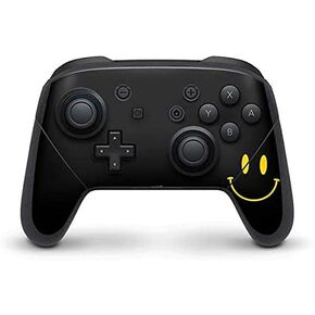 Skinit Decal Gaming Skin Compatible with Nintendo Switch Pro Controller - Black Happy Face Design