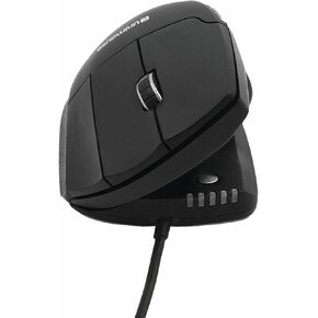 Contour Unimouse Ergonomic Vertical Mouse for Left Hand – Adjustable 35°-70° Angle, Customizable Thumb Rest, Rechargeable Battery, 6 Programmable Buttons, All Day Comfort and Pain Relief