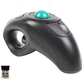 Wireless Trackball Mouse 2.4GHz USB Thumb-Controlled Digital Mause 10M Handheld Vertical Track Ball Optical Ergonomic Mice