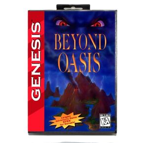 Beyond Oasis 1 MD Game Card with Custom US Box for 16 Bit Sega Megadrive Genesis Console