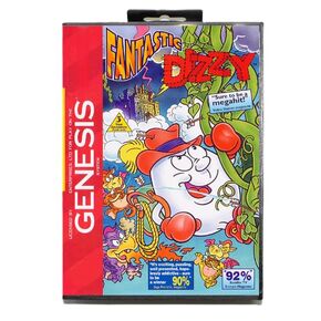 Fantastic Dizzy MD Game Card with Custom US Box for 16 Bit Sega Megadrive Genesis Console