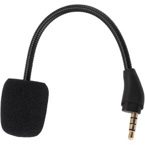 Qiilu Compatible Microphone for III 4 Pin 3.5mm Gold Plated Plug Gaming Headset Replacement with Noise Cancelling Features