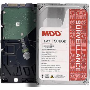 MDD MAXDIGITALDATA 500GB 5900RPM 16MB Cache SATA 3.0Gb/s 3.5-inch Surveillance Hard Drive - 3 Year Warranty (Renewed)