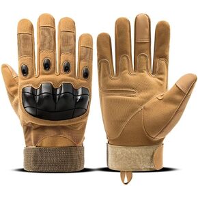 Tactical Gloves, Non-Slip wear-Resistant to Protect Hands, Suitable for Outdoor Sports (Sand, L (Large)