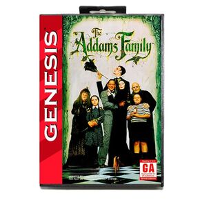 Addams Family MD Game Card with Custom US Box for 16 Bit Sega Megadrive Genesis Console
