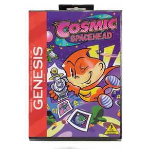 Cosmic Spacehead MD Game Card with Custom US Box for 16 Bit Sega Megadrive Genesis Console