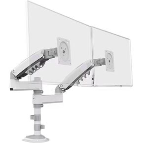 H180 22" - 32" Gas Spring Dual Monitor Desk Stand Arm Full Motion LCD TV Stand 2-12kg Long Arm Clamp Grommet(2020 x-axis)