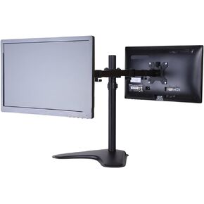 DL-TD07 32" 30"" 13" Folding Arm Desktop Full Motion Double Monitor Desktop Stand 2 Screen Holder Tilt 45 Rotate 360