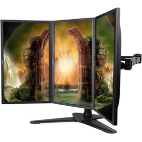 10"-30" Triple Display Stand Full Motion Lifting 3 Screen Monitor Holder Mounting Arm Loading 10kgs Each