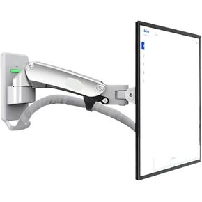 F120 17-27 Inch Gas Spring TV Wall Mount LCD Monitor Stand Aluminum Arm Stand Silver Black(Silver Grey)