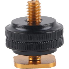 Hot Shoe Mount Adapter Tool Free Installation Universal Tripod Screw Converter for Camera Accessories with Locking Ring Durable Aluminum Construction Cold Shoe Mount