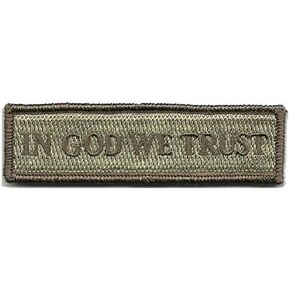 Gadsden and Culpeper - 1 x 3 3/4" In GOD We Trust Tactical Morale Patch - Black-White