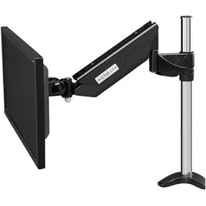 45cm Height Pole 360 Degree Full Rotation 10-27" Display Monitor Holder Arm Desktop Clamping Monitor Mount Bracket(Black)