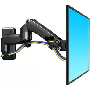F150 2-7kg 75x75 100x100 Aluminum Gas Spring 360 Degree Rotate Tv Mount Bracket Dual Arm 17"-27" LCD Monitor Stand Mount(Black)