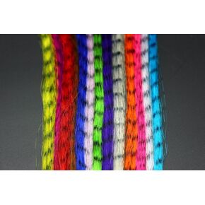 12 Packs 12 Colors Synthetic Fibres Zebra Strips Veins Pseudo Hair Fibers Black Barred Fly Tying Materials