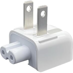 AC Power Adapter US Plug Folding Charger Duck Head Wall Plug Converter Travel Replacement Charge Adapter Standard Plug Duck Head Compatible with MacBook, Mac iBook, iPhone, Ipad, iPod/etc (1 Pack)